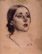 Nikolay Fechin Portrait  of woman oil painting artist